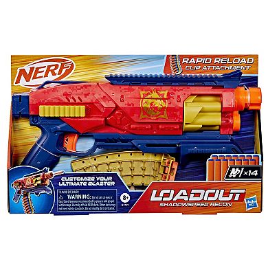 Nerf Loadout Shadowspeed Recon Blaster with Rapid Reload Clip Attachment