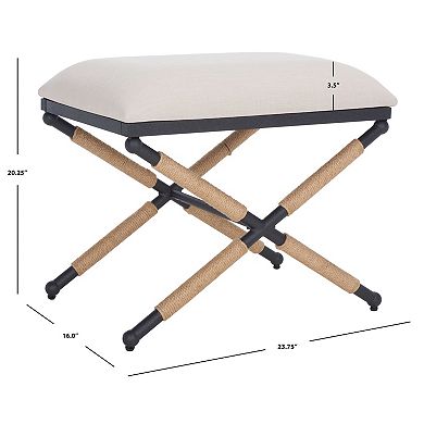 Safavieh Carmelo Upholstered Ottoman
