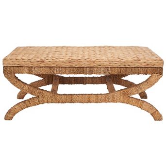 Safavieh Caycee Woven Coffee Table with X-Base Design