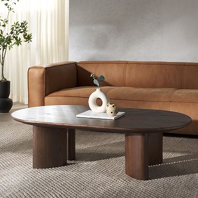 Safavieh Barnard Oval Coffee Table with Wood Finish