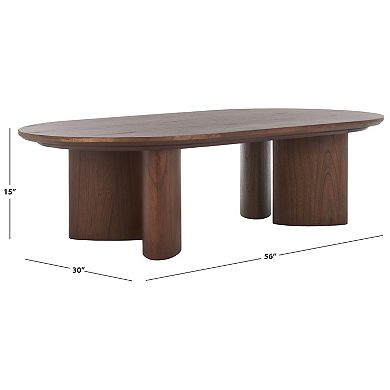 Safavieh Barnard Oval Coffee Table with Wood Finish