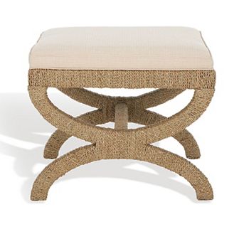 Safavieh Aikan Upholstered Ottoman