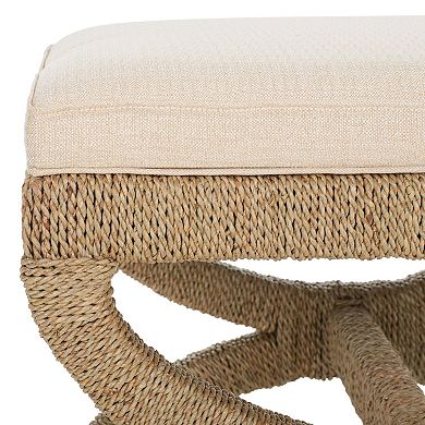 Safavieh Aikan Upholstered Ottoman