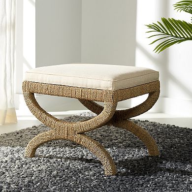 Safavieh Aikan Upholstered Ottoman