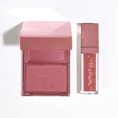 Patrick's Glow and Gloss Set: Major Headlines Blush Duo and Lip Gloss Makeup Gift Set