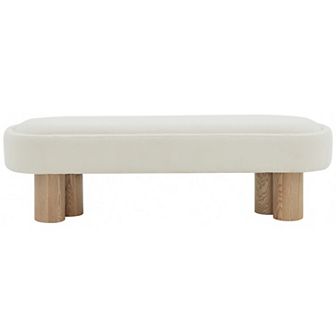 Safavieh Katianna Upholstered Wood Leg Bench