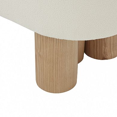 Safavieh Katianna Upholstered Wood Leg Bench