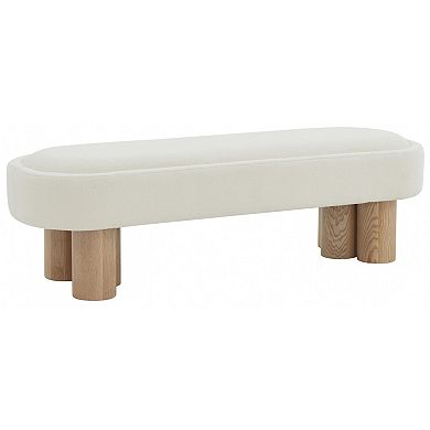 Safavieh Katianna Upholstered Wood Leg Bench