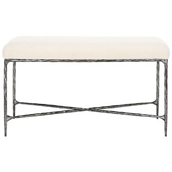 Safavieh Mandy Upholstered Metal Base Bench