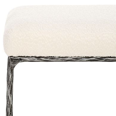 Safavieh Mandy Upholstered Metal Base Bench