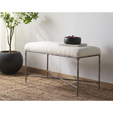 Safavieh Mandy Upholstered Metal Base Bench