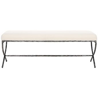 Safavieh Janeen Upholstered Metal Frame Bench
