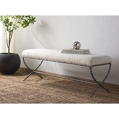 Safavieh Janeen Upholstered Metal Frame Bench