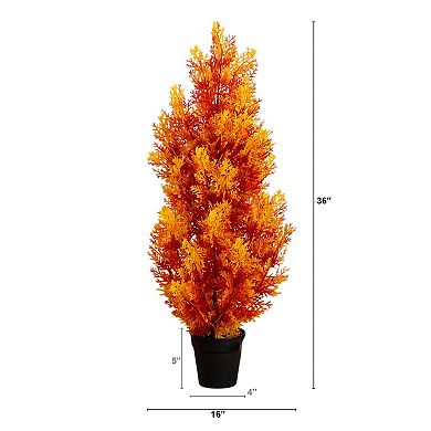Nearly Natural 3-ft. UV Resistant Indoor / Outdoor Artificial Cedar Tree