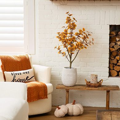 nearly natural 3-ft. Artificial Eucalyptus Tree Floor Decor in Pot