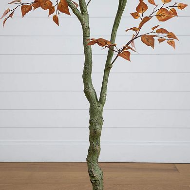 Nearly Natural 6-ft. Artificial Autumn Birch Leaf Tree