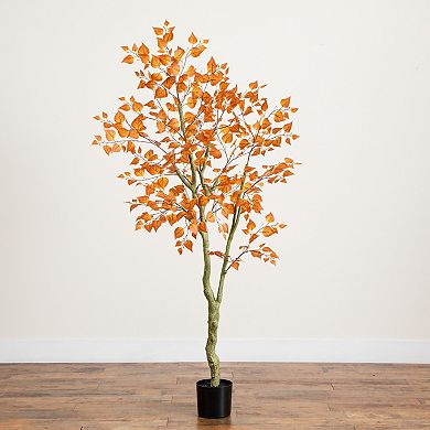 Nearly Natural 6-ft. Artificial Autumn Birch Leaf Tree