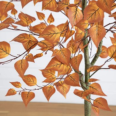 Nearly Natural 5-ft. Artificial Autumn Birch Leaf Tree