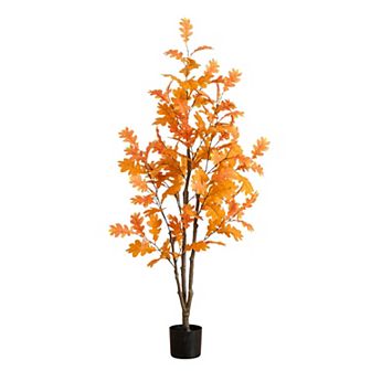 Nearly Natural 5-ft. Artificial Autumn Oak Tree