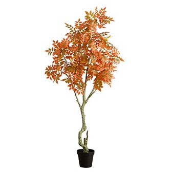 nearly natural 7-ft. Artificial Autumn Sumac Tree