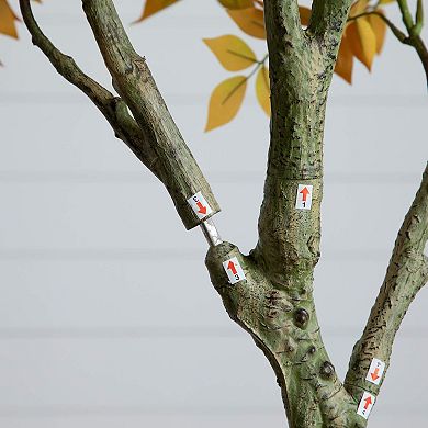 nearly natural 7-ft. Artificial Autumn Sumac Tree