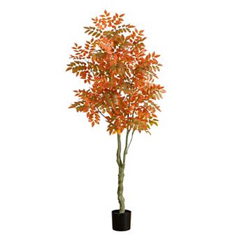 Nearly Natural 6-ft. Artificial Autumn Sumac Tree