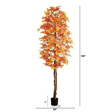 Nearly Natural 9-ft. Artificial Deluxe Maple Fall Tree