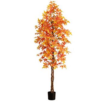 Nearly Natural 8-ft. Artificial Autumn Deluxe Maple Tree