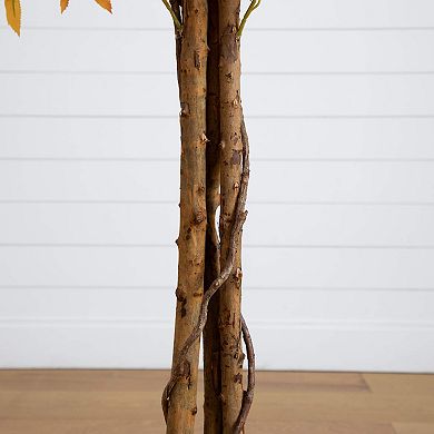 nearly natural 7-ft. Artificial Autumn Deluxe Maple Tree