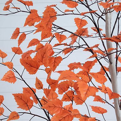 nearly natural 7-ft. Artificial Autumn Paper Birch Tree