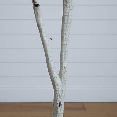 nearly natural 7-ft. Artificial Autumn Paper Birch Tree