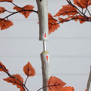 nearly natural 7-ft. Artificial Autumn Paper Birch Tree