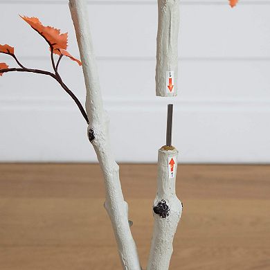 nearly natural 4-ft. Artificial Autumn Paper Birch Tree