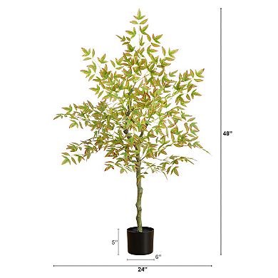 nearly natural 4-ft. Artificial Autumn Nandina Tree