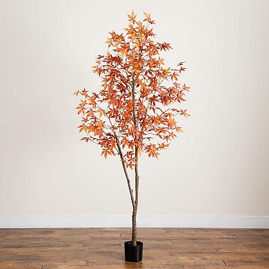 nearly natural 7-ft. Artificial Japanese Maple Fall Tree