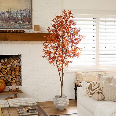 nearly natural 7-ft. Artificial Japanese Maple Fall Tree