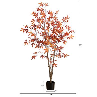 nearly natural 5-ft. Artificial Japanese Maple Fall Tree