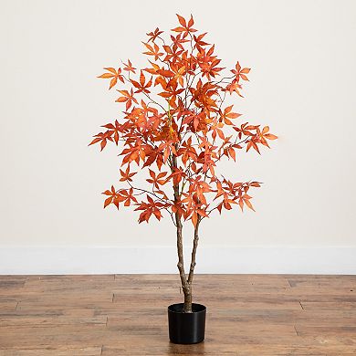 nearly natural 4-ft. Artificial Japanese Maple Fall Tree