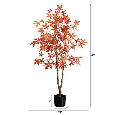 nearly natural 4-ft. Artificial Japanese Maple Fall Tree