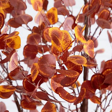 nearly natural 9-ft. Pre-Lit Artificial Eucalyptus Fall Tree Floor Decor with 700 LED Lights
