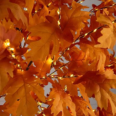 nearly natural 8-ft. Pre-Lit Artificial Autumn Maple Tree with 660 LED Lights