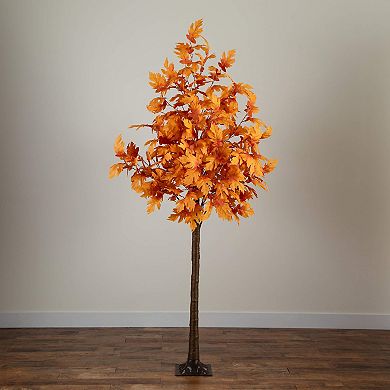 nearly natural 8-ft. Pre-Lit Artificial Autumn Maple Tree with 660 LED Lights