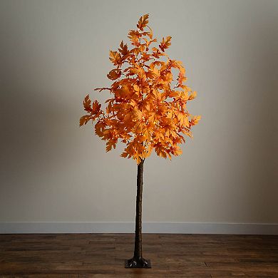nearly natural 8-ft. Pre-Lit Artificial Autumn Maple Tree with 660 LED Lights