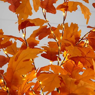 nearly natural 7-ft. LED Artificial Autumn Maple Tree