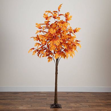 nearly natural 7-ft. LED Artificial Autumn Maple Tree