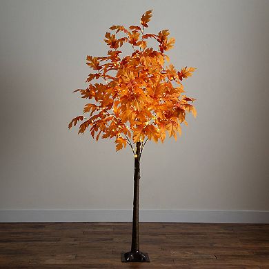 nearly natural 7-ft. LED Artificial Autumn Maple Tree