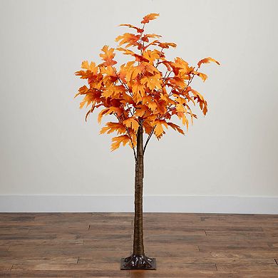nearly natural 5-ft. Pre-Lit Artificial Autumn Maple Tree with 240 LED Lights