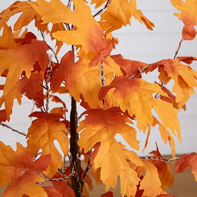 nearly natural 4-ft. Pre-Lit Artificial Autumn Maple Tree Floor Decor with 180 LED Lights