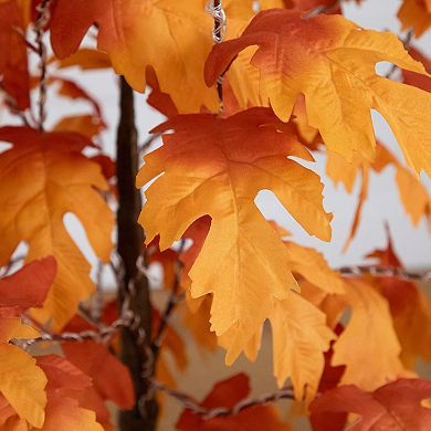 nearly natural 4-ft. Pre-Lit Artificial Autumn Maple Tree Floor Decor with 180 LED Lights