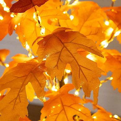 nearly natural 4-ft. Pre-Lit Artificial Autumn Maple Tree Floor Decor with 180 LED Lights